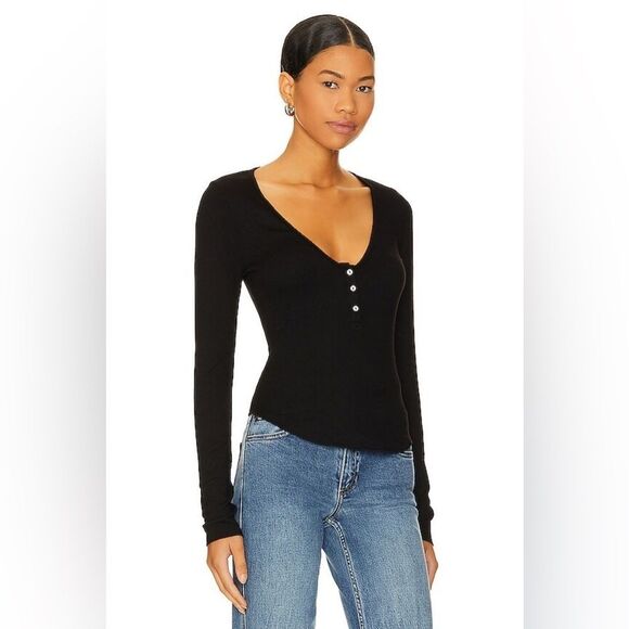 Intimately Free People Keep It Basic Top In Black - Picture 1 of 4